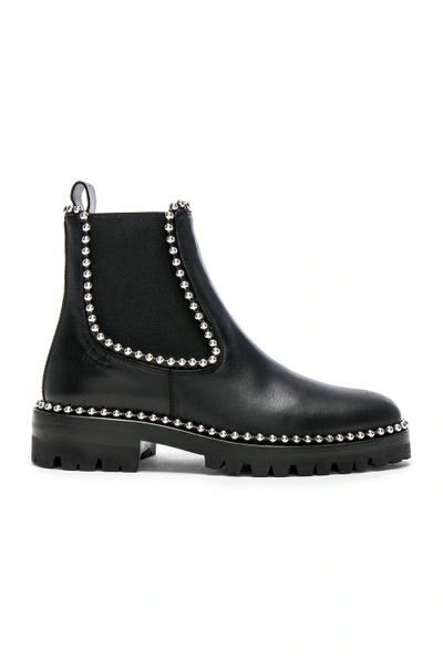 Shop Alexander Wang Spencer Leather Boots In Black