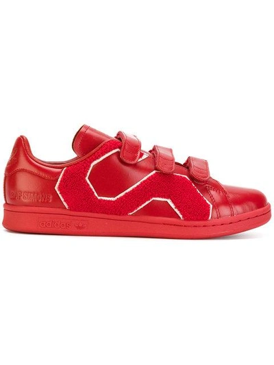 Shop Adidas Originals Adidas By Raf Simons Comfort Badge Sneakers - Red