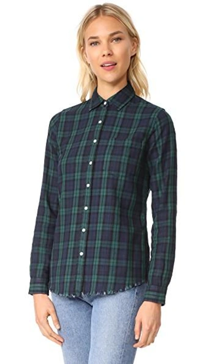 Shop Dl1961 1961 Mercer & Spring Regular Fit Shirt In Green Double Faced Plaid