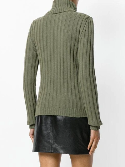 Shop Moschino Ribbed Roll Neck Jumper