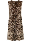 DOLCE & GABBANA leopard print shift dress,F66B9TFSADD12240191