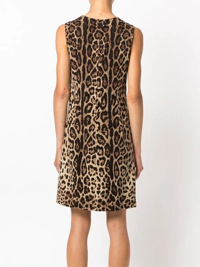 leopard print shift dress