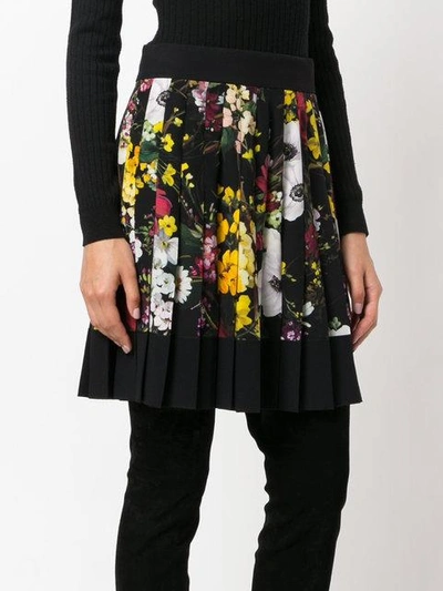Shop Dolce & Gabbana Floral Print Pleated Skirt In Multicolour