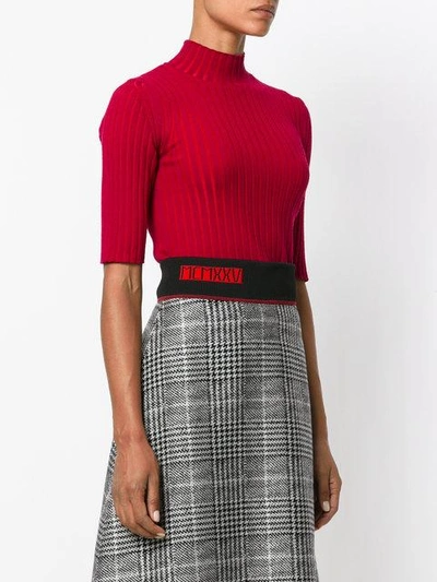 Shop Fendi Midi Embroidered Skirt