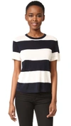 JENNI KAYNE Rugby Stripe Crop T-Shirt