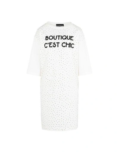 Shop Boutique Moschino Short Dresses In White