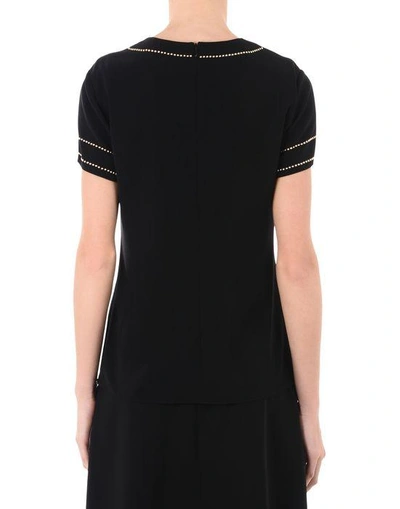Shop Boutique Moschino Blouses In Black