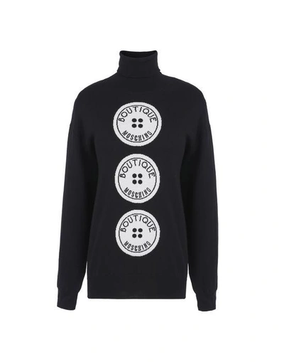 Shop Boutique Moschino Long Sleeve Sweaters In Black