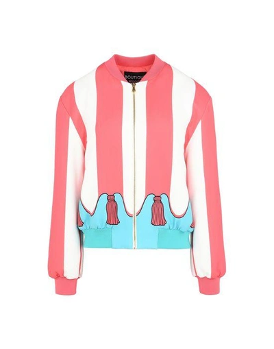 Shop Boutique Moschino Jackets In Fuchsia