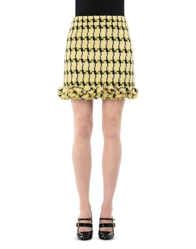 Shop Boutique Moschino Mini Skirts In Yellow