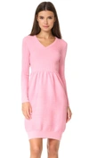 BOUTIQUE MOSCHINO LONG SLEEVE V-NECK DRESS