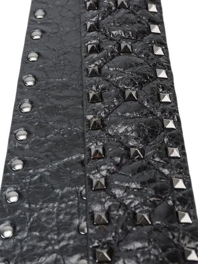 Shop Valentino Rockstud Spike Bag Strap In Black