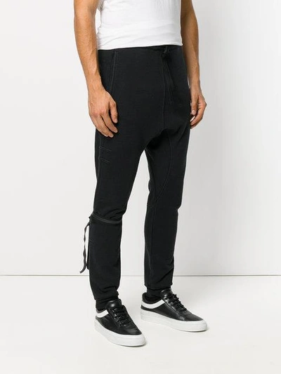 Ben Taverniti Unravel Project Unravel Black Basic Drop Crotch Sweatpants In Black