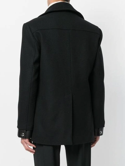 Shop Les Hommes Asymmetric Zip Jacket In Black