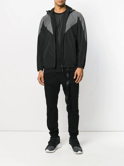 Shop Blackbarrett Panelled Windbreaker Sport Jacket In Black