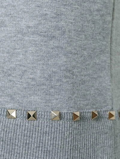 Shop Valentino Rockstud Sweatshirt In Grey