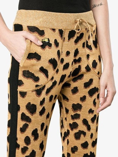 Shop Bella Freud Leopard Pattern Track Pants