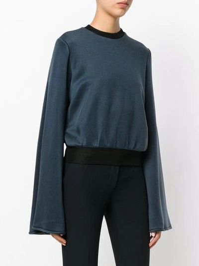 Shop Ellery Flared Sleeve Top In Blue