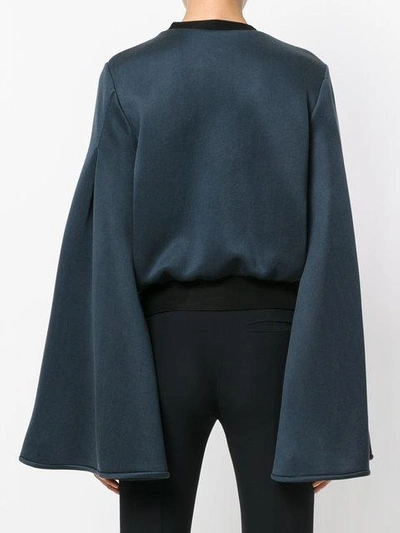 Shop Ellery Flared Sleeve Top In Blue