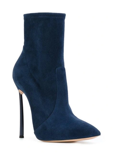 Shop Casadei Blade Ankle Boots In Blue