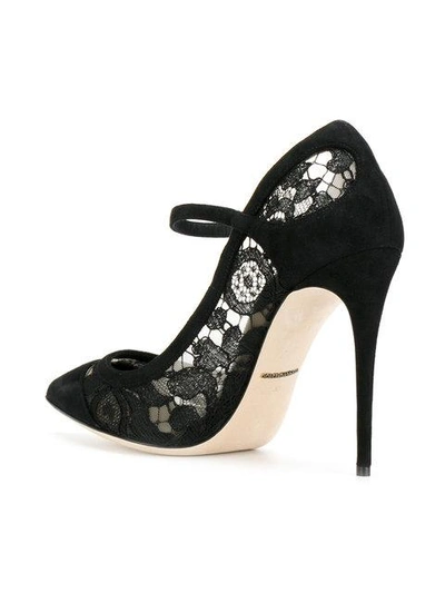 Shop Dolce & Gabbana Bellucci Mary Jane Pumps In 8b956 Noir