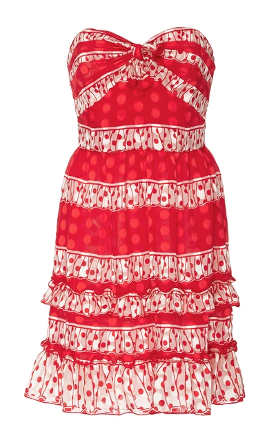 Anna Sui Spring Ruffles Strapless Dress
