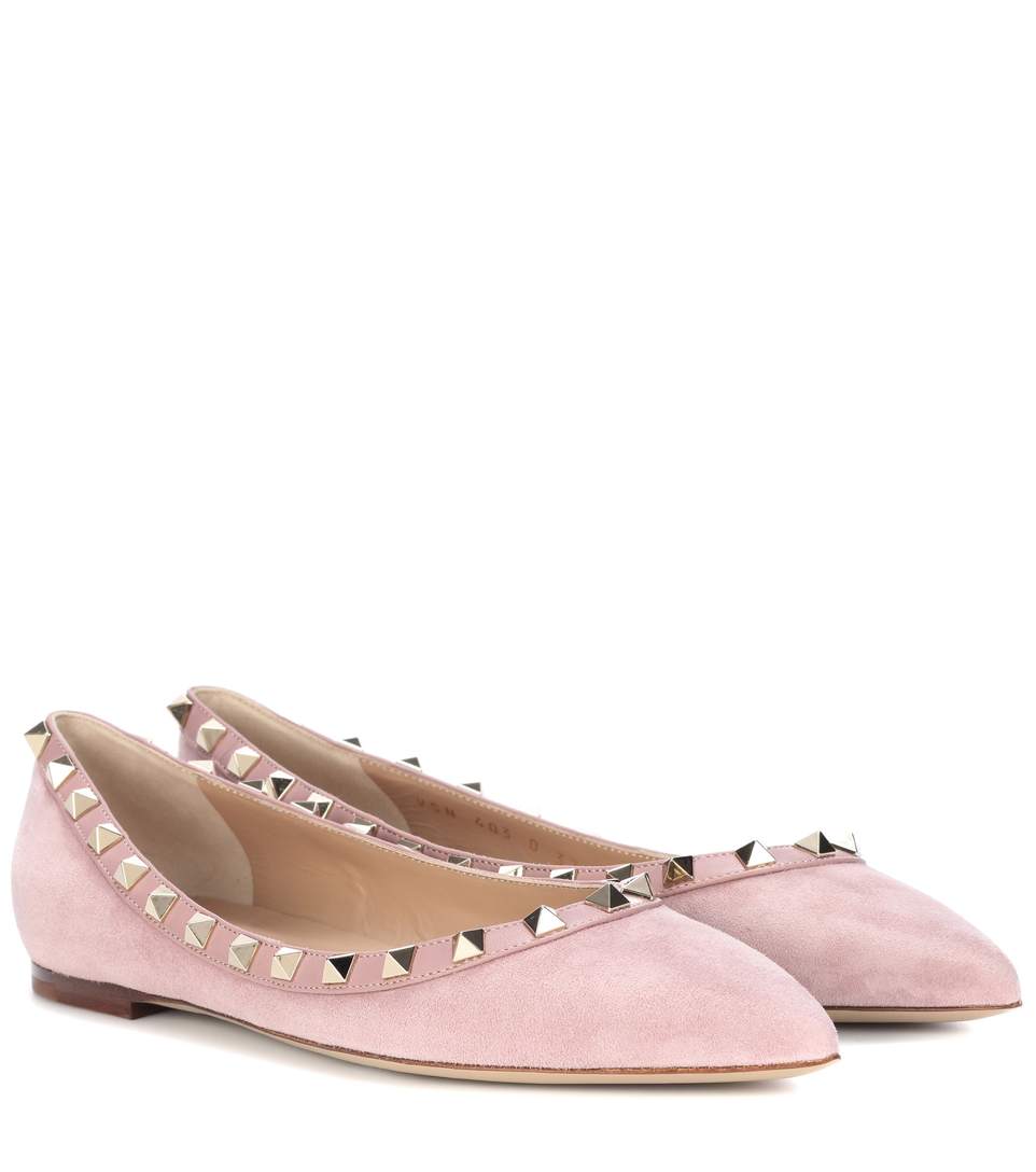 pink suede valentino rockstud