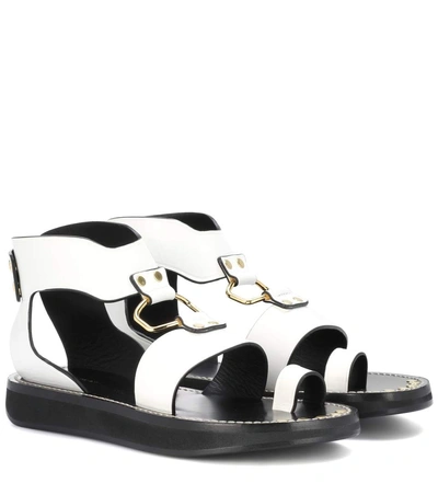 Isabel Marant Nindle Leather Sandals In White