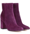 GIANVITO ROSSI ROLLING 85 SUEDE ANKLE BOOTS,P00266669
