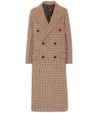 Joseph Double-breasted Checked Felt Coat In Ochre