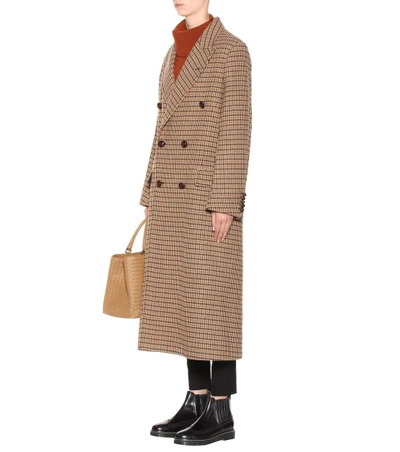 Shop Joseph Tweed Coat In Ochre