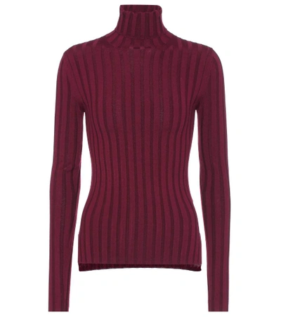 Shop Acne Studios Corina Merino Wool-blend Sweater In Red