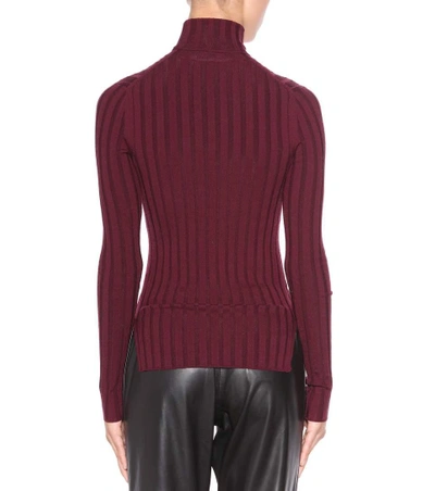 Shop Acne Studios Corina Merino Wool-blend Sweater In Red