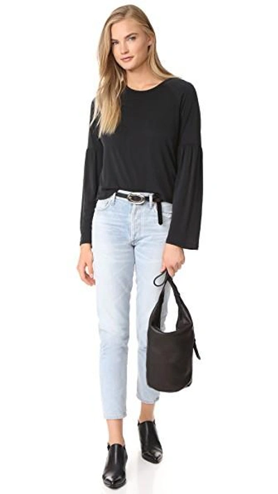 Shop Knot Sisters Gracie Top In Faded Black