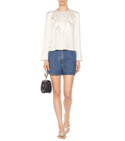 Shop Red Valentino Long-sleeved Top In White