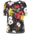 DOLCE & GABBANA Floral-printed stretch-silk top