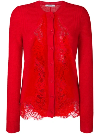 Givenchy Mohair And Wool-blend Cardigan In Red