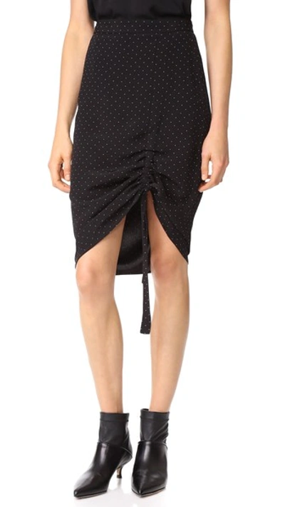 Alexis Ivy Skirt In Black Micro Dot