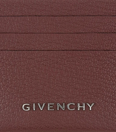 Shop Givenchy Pandora Card Holder In Burgundy