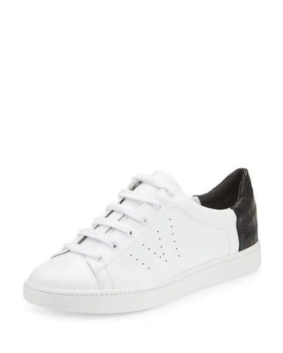 Vince Varin Leather Low-top Sneaker, White/black