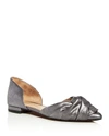 DONALD J PLINER Pennie d'Orsay Pointed Toe Flats,2629829GUNMETAL