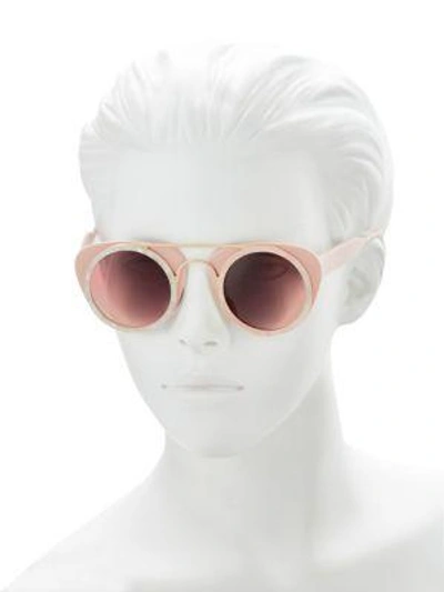 Shop Smoke X Mirrors Soda Pop, 47mm, Round Sunglasses In Pink