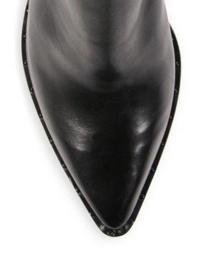 Shop Schutz Fomo Leather Slip-on Booties In Black