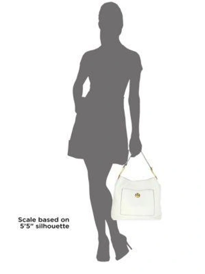 Shop Tory Burch Chelsea Chain Leather Hobo Bag In New Ivory