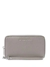 Michael Michael Kors Multi-function Flat Large Smartphone Wristlet In Pearl Gray/silver