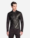 DOLCE & GABBANA JACKET IN NYLON AND LEATHER,G9IS6TFUL8QN0000