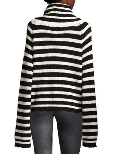 Shop Rta Alexis Turtleneck Sweater In Black-white