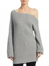 THEORY ONE-SHOULDER WOOL SWEATER