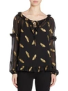 THE KOOPLES Glitter Feather Blouse