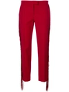 MARCO DE VINCENZO MARCO DE VINCENZO FRINGED CROPPED TROUSERS - RED,MR50508I612245117